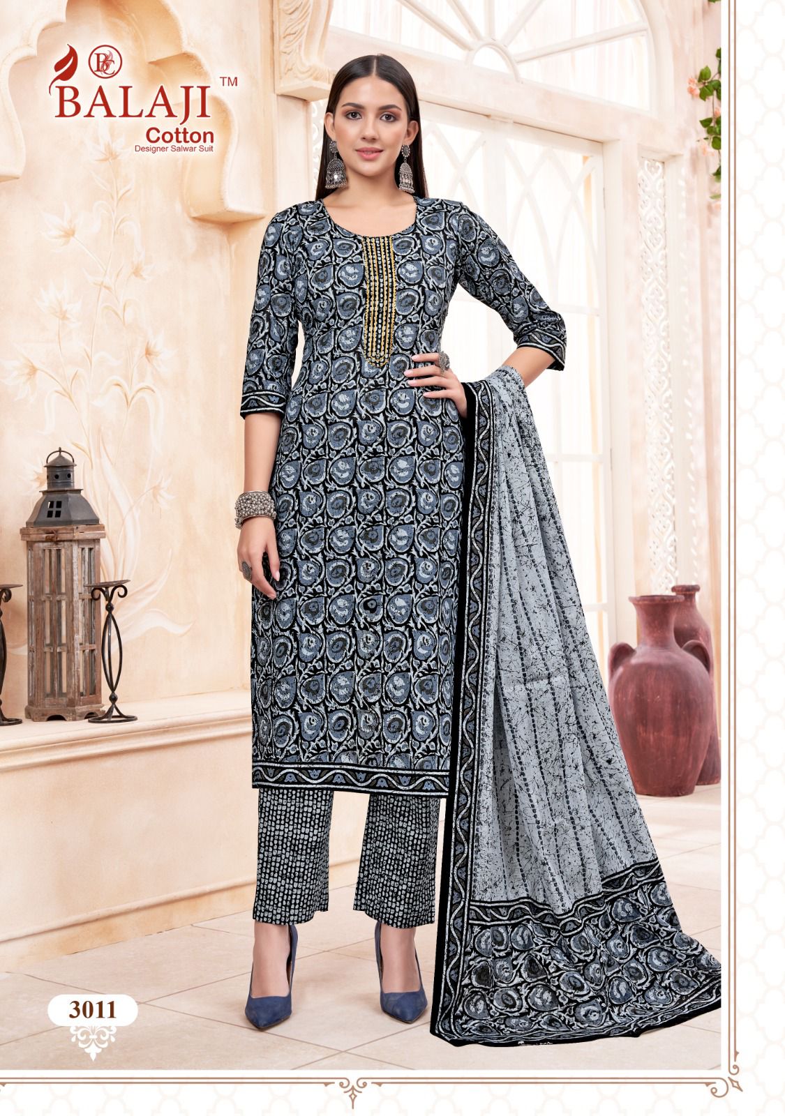 Balaji Battik Art Work Vol 3 Printed Cotton Dress Material Catalog